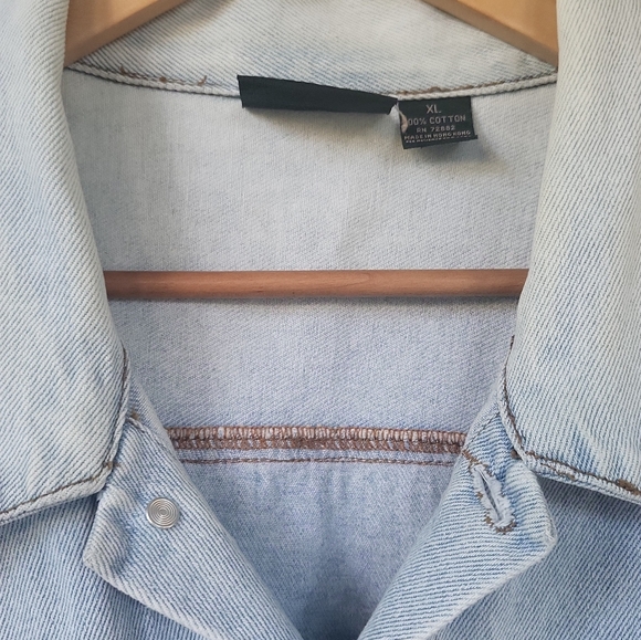 Vintage 80's Stefano Man Light Wash Denim Jean Jacket Size XL - Picture 7 of 9